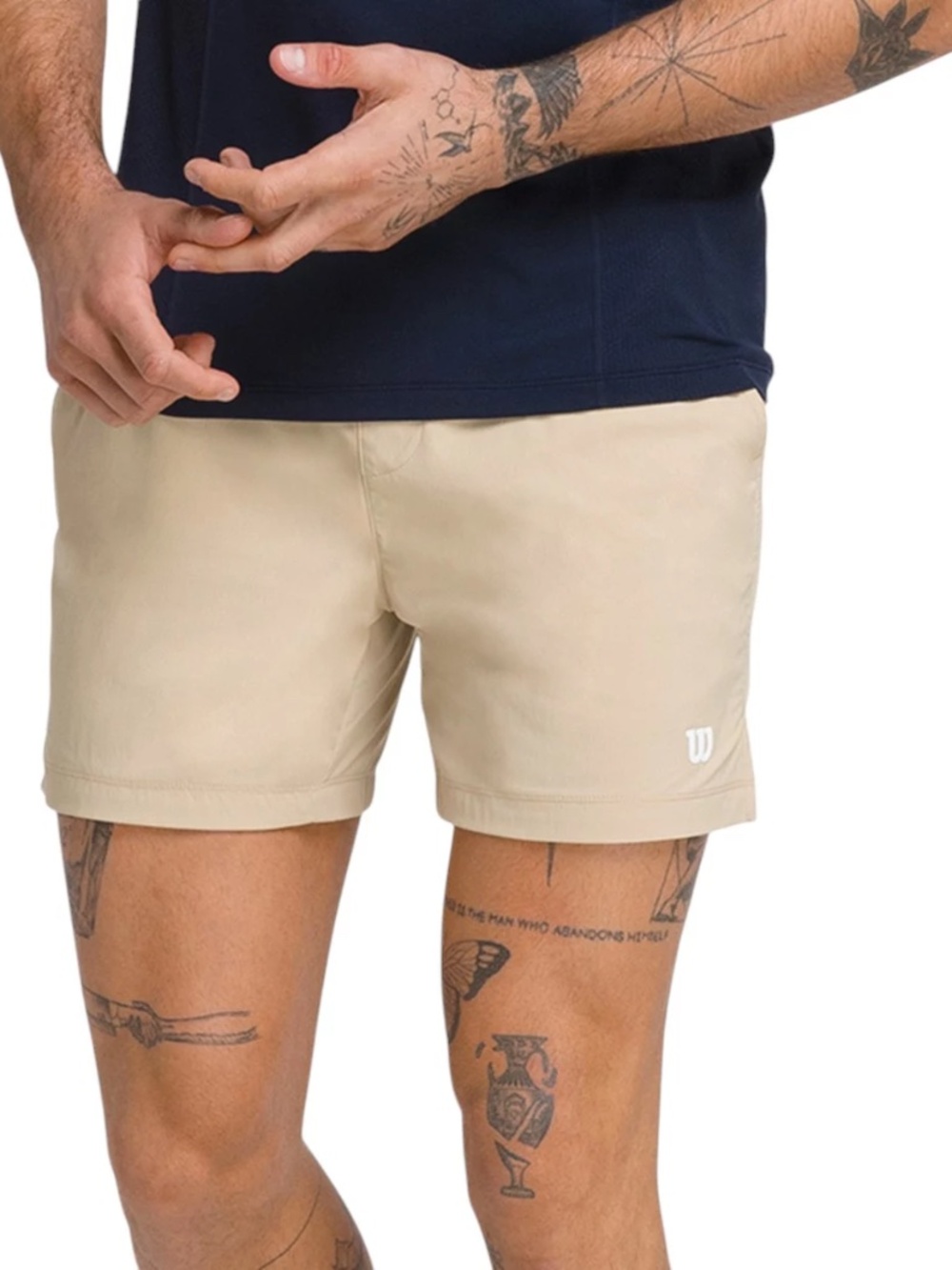 Wilson Men's Tennis Volley Short 6" Unlined Size Large Color Safari NWT